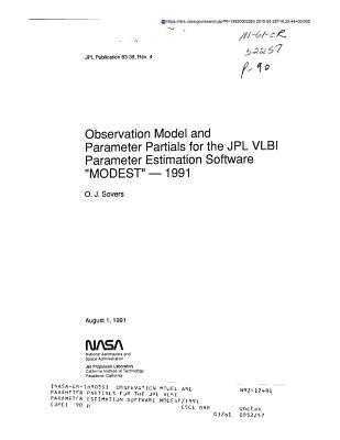 [754f0] !Download~ Observation Model and Parameter Partials for the Jpl Vlbi Parameter Estimation Software Modest/1991 - National Aeronautics and Space Administration *PDF#