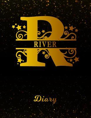 [d9704] ~Read* ~Online# River Diary: Letter R Personalized First Name Personal Writing Journal Black Gold Glittery Space Effect Cover Daily Diaries for Journalists & Writers Note Taking Write about your Life & Interests -  !ePub#
