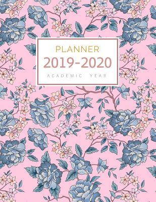 [bd271] *R.e.a.d* *O.n.l.i.n.e^ Planner 2019-2020 Academic Year: 8.5 x 11 Weekly Monthly Notebook Organizer Large with Hourly Time Slots Vintage Flower Design Pink -  !ePub#