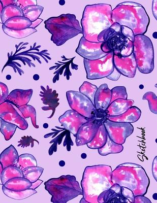 [a4915] #Download~ Sketchbook: Blank Unlined Sketchpad Notebook Journal For Drawing Large Size Violet Orchid Watercolor Flowers Design Soft Cover - Rocks Speciality Stationery *PDF#