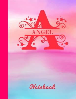 [ffdf5] ~F.u.l.l.* ^D.o.w.n.l.o.a.d! Angel Notebook: Letter A Personalized First Name Personal Composition Book & Writing Notepad Journal - Glossy Pink & Blue Watercolor Effect Cover - College Ruled Lined Paper for Journalists & Writers - Note Taking - Write about your Life & Interests -  ~ePub#